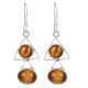 92.5 Sterling Silver Earrings Tiger Eye Dangle And Drop Earrings