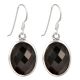 92.5 Sterling Silver Earrings Teardrop Black Onyx Casual Wear Earrings