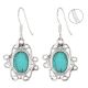 92.5 Sterling Silver Earrings Turquoise Dangle Earrings