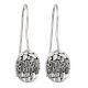 92.5 Sterling Silver Earrings Mosaic Design Drop Earrrings