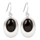 92.5 Sterling Silver Earrings With Garnet Gemstone Drop And Dangly Design