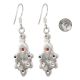 92.5 Sterling Silver Earrings  Multi Colored Gemstones Drop Earrings