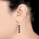 Garnet 92.5 Sterling Silver Earrings Long Hanging Earrings