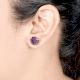 92.5 Sterling Silver Earrings Raw Amethyst Stud Earrings