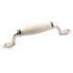Cream Small Ceramic Silver Door Handles