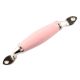 Pink Small Ceramic Silver Door Handles