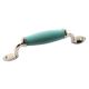 Sea Green Small Ceramic Silver Door Handles