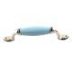 Turquoise Small Ceramic Silver Door Handles