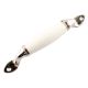 White Small Ceramic Silver Door Handles