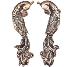 Brass Door Handle Peacock Figurine Design Door Pull