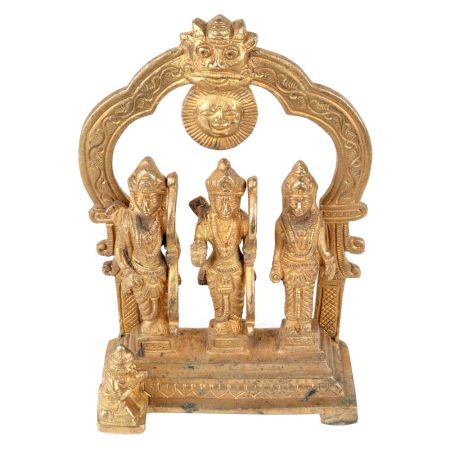 Brass Ramdurbar Statue With Ram, Sita,Laxman And Haumanji