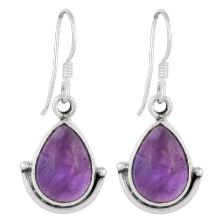 Amethyst 92.5 Sterling Silver Earrings Drop Dangle Earrings