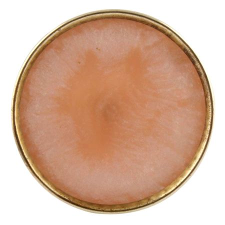 Pink Round Metal and Resin Drawer Knob