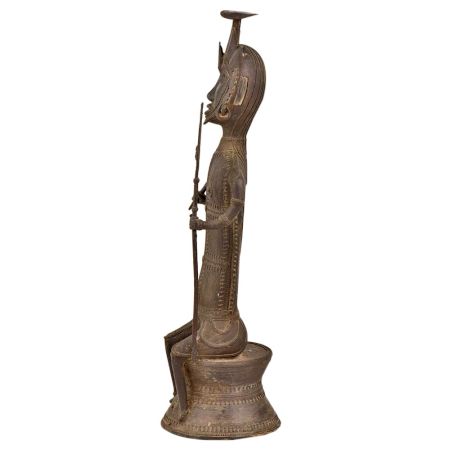 Brass Tribal Warrior Figurine Home Decor Statue