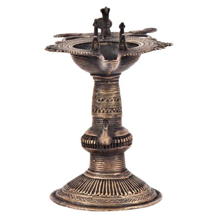 Brass Oil Lamp Indian Religious Brass Peacock Oil Lamp
