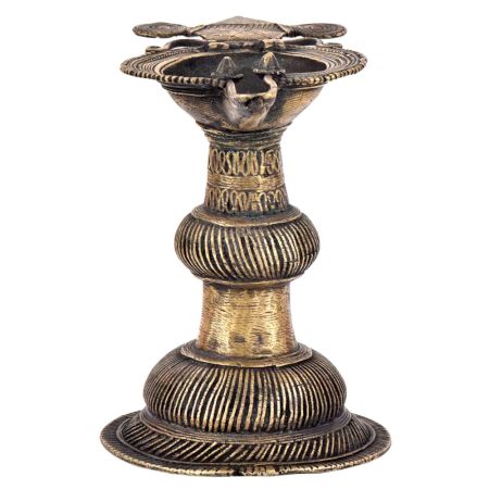 Brass Oil Lamp Rare Collectable Worship Lamp With Stand