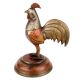 Brass Rooster Statue Handmade Chicken Figurine