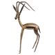 Brass Standing Deer Statue With Two Long Delicate Antlers