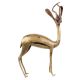Brass Deer Statue Small Size Standing With Two Delicate Antlers