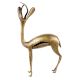 Brass Deer Statue Small Size Standing With Two Delicate Antlers
