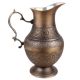 Fancy Brass Jug Etched Floral Pitcher