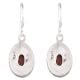 92.5 Sterling Silver Earrings Big Brown Sunstone Wire Hook Earrings