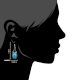 92.5 Sterling Silver Earrings Turquoise Dangler Earrings