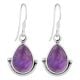 Amethyst 92.5 Sterling Silver Earrings Drop Dangle Earrings