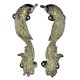 Brass Door Handle Peacock Figurine Design Door Pull with Patina