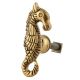 Sea Horse Brass Dresser Knob