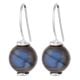 92.5 Sterling Silver Hook Earrings Lapis Lazuli Globe Earrings
