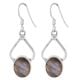 92.5 Sterling Silver Earrings  Brown Picasso Jasper Hook Earrings