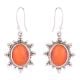 92.5 Sterling Silver Earrings Starry Carnelian Hook Earrings