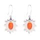 92.5 Sterling Silver Earrings Starry Carnelian Hook Earrings