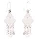92.5 Sterling Silver Earrings Round Carnelien And Silver Tassel Chandelier earrings