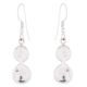 92.5 Sterling Silver Earrings Casual Twin Pearl Dangle Earrings