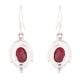 92.5 Sterling Silver Earrings Spinel Hook Earrings