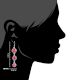 92.5 Sterling Silver Earrings  Pink Tourmaline Dangle Earrings