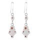 92.5 Sterling Silver Earrings  Red Garnet Natural Stones Earrings