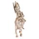 Brass Durga Statue Sherawali Mata With Silver Polish