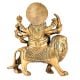 Brass Durga Statue Tranquil Durga Rides Her Fierce Vahana