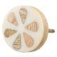 White Dendrobium Orchid Wooden Dresser Knobs