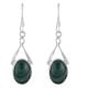 92.5 Sterling Silver Earrings Malachite Drop Earrings