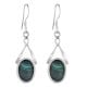 92.5 Sterling Silver Earrings Malachite Drop Earrings
