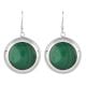 Fancy Malachite 92.5 Silver Earrings Hook Earrings