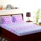 Bombay Dyeing Lavender Blue Abstract 120 TC Cotton Double 1 Bedsheet With 2 Pillow Covers