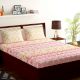 Bombay Dyeing Red Yellow Abstract 120 TC Cotton Double 1 Bedsheet With 2 Pillow Covers