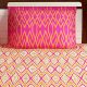 Bombay Dyeing  Pink And Orange Abstract 120 TC Cotton Double 1 Bedsheet With 2 Pillow Covers