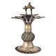 Handcrafted Ethnic Brass Oil Lamp Diya Deepak With StandÂ With Peacock Figurines