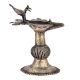 Handcrafted Ethnic Brass Oil Lamp Diya Deepak With StandÂ With Peacock Figurines